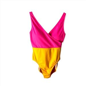 J.Crew Factory Color Block One Piece Swim Size M